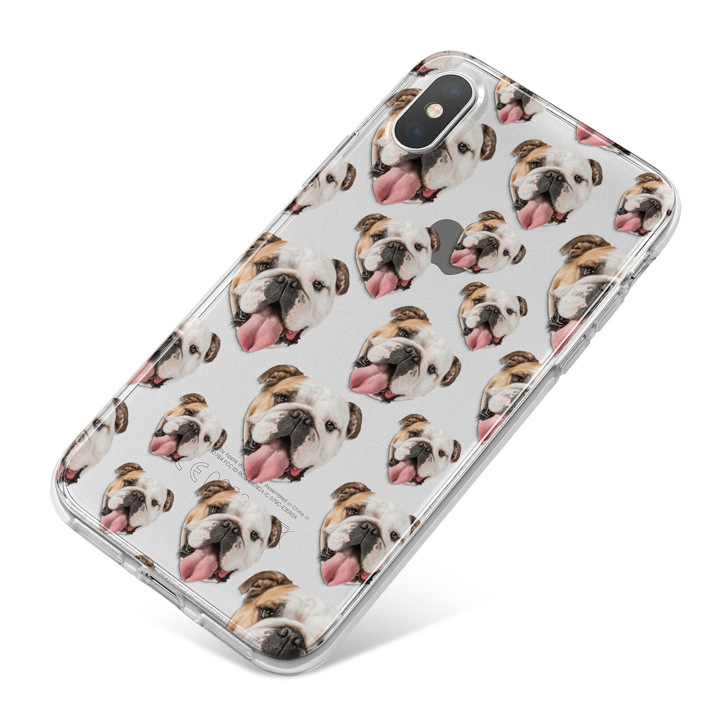 Dog Photo Face iPhone X Bumper Case on Silver iPhone