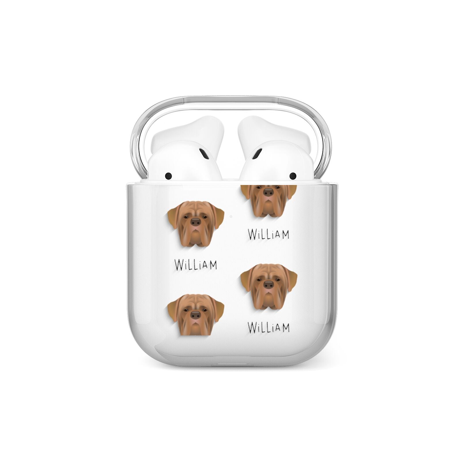 Dogue de Bordeaux Icon with Name AirPods Case