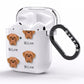 Dogue de Bordeaux Icon with Name AirPods Clear Case Side Image