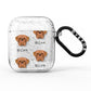 Dogue de Bordeaux Icon with Name AirPods Glitter Case