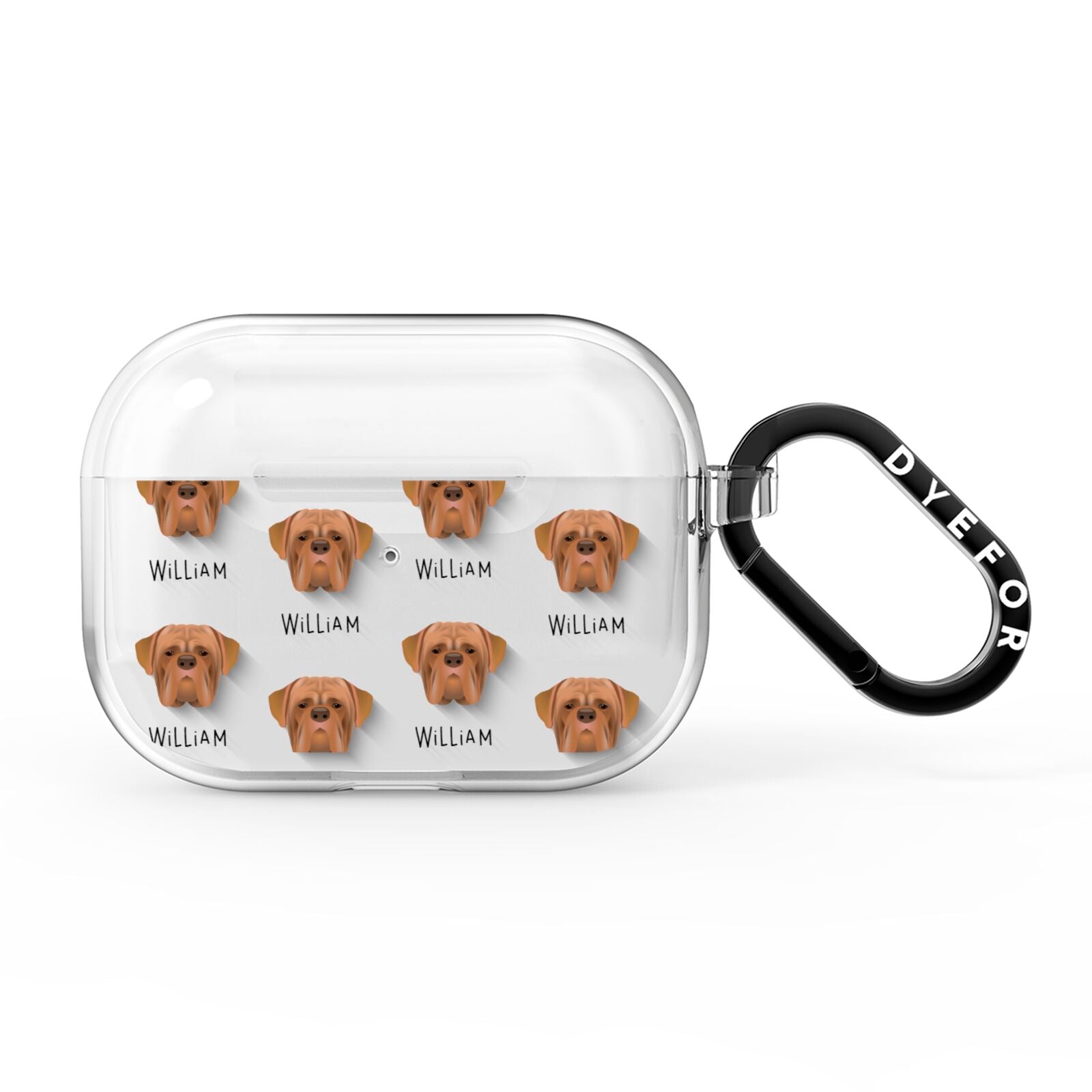 Dogue de Bordeaux Icon with Name AirPods Pro Clear Case