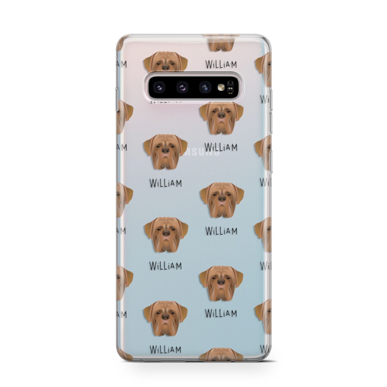 Dogue de Bordeaux Icon with Name Samsung Galaxy S10 Case