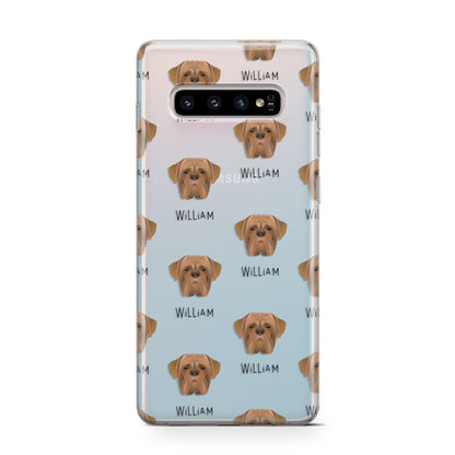 Dogue de Bordeaux Icon with Name Samsung Galaxy S10 Case