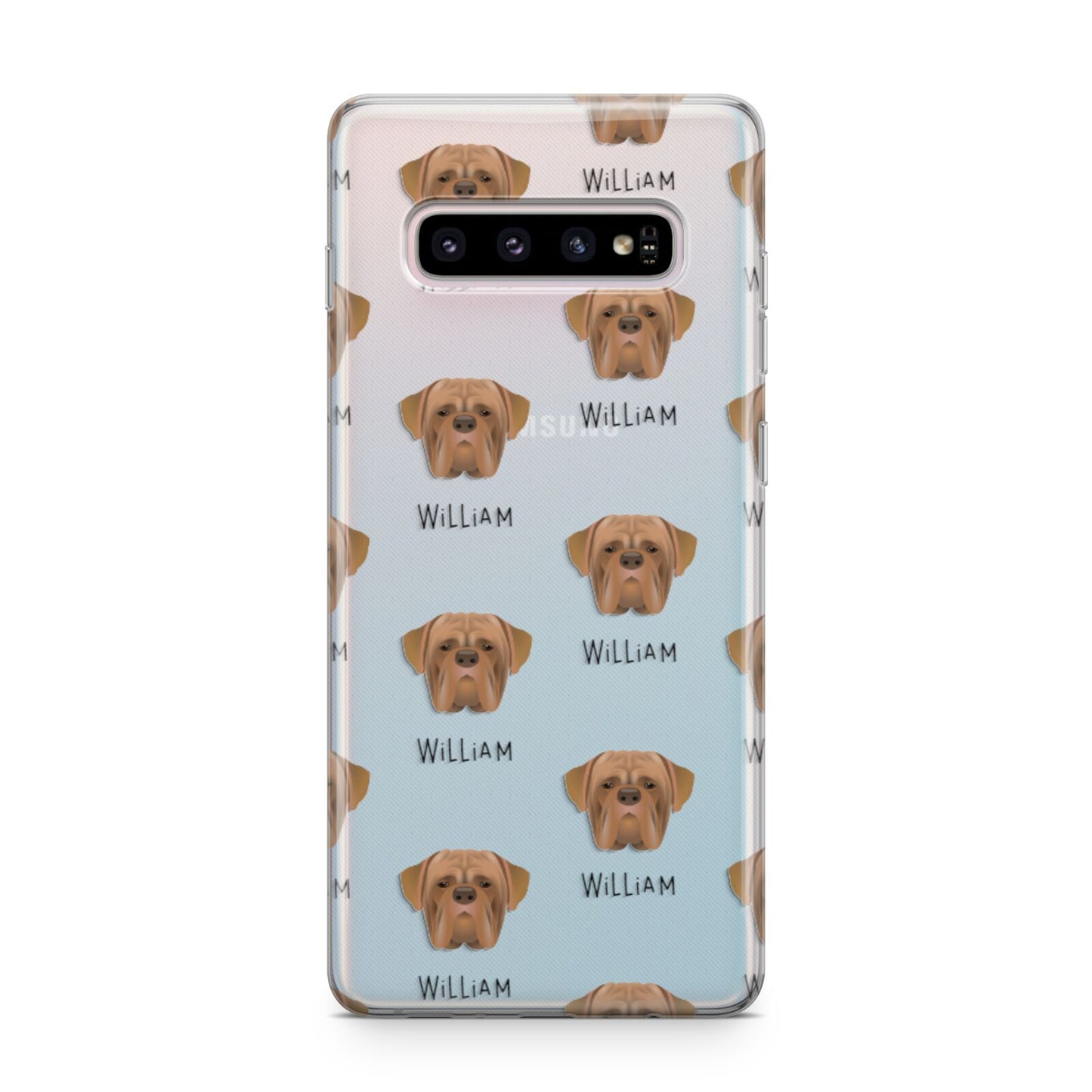 Dogue de Bordeaux Icon with Name Samsung Galaxy S10 Plus Case