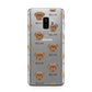 Dogue de Bordeaux Icon with Name Samsung Galaxy S9 Plus Case on Silver phone