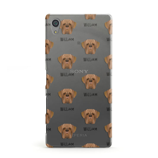 Dogue de Bordeaux Icon with Name Sony Xperia Case