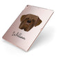 Dogue de Bordeaux Personalised Apple iPad Case on Rose Gold iPad Side View