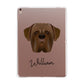 Dogue de Bordeaux Personalised Apple iPad Rose Gold Case