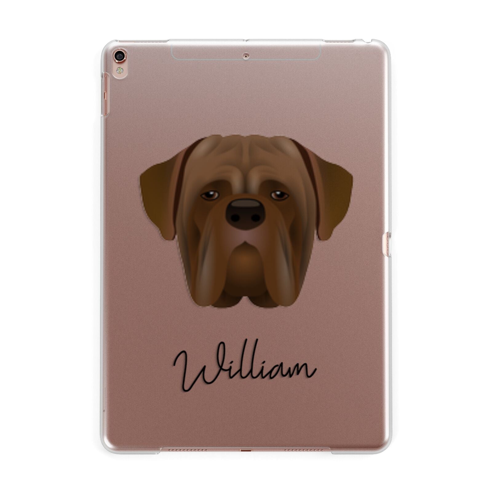 Dogue de Bordeaux Personalised Apple iPad Rose Gold Case