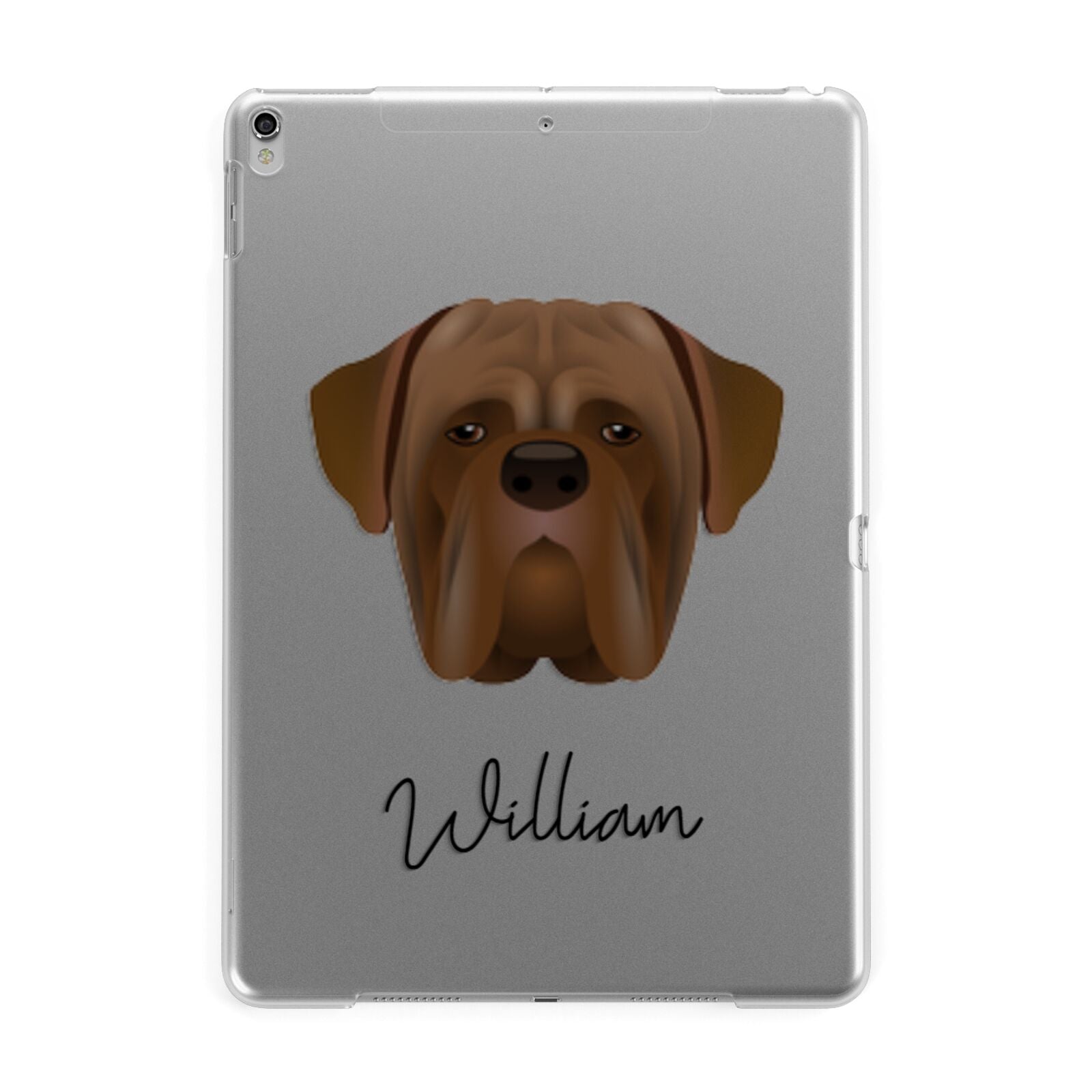 Dogue de Bordeaux Personalised Apple iPad Silver Case