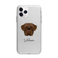 Dogue de Bordeaux Personalised Apple iPhone 11 Pro Max in Silver with Bumper Case