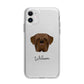 Dogue de Bordeaux Personalised Apple iPhone 11 in White with Bumper Case