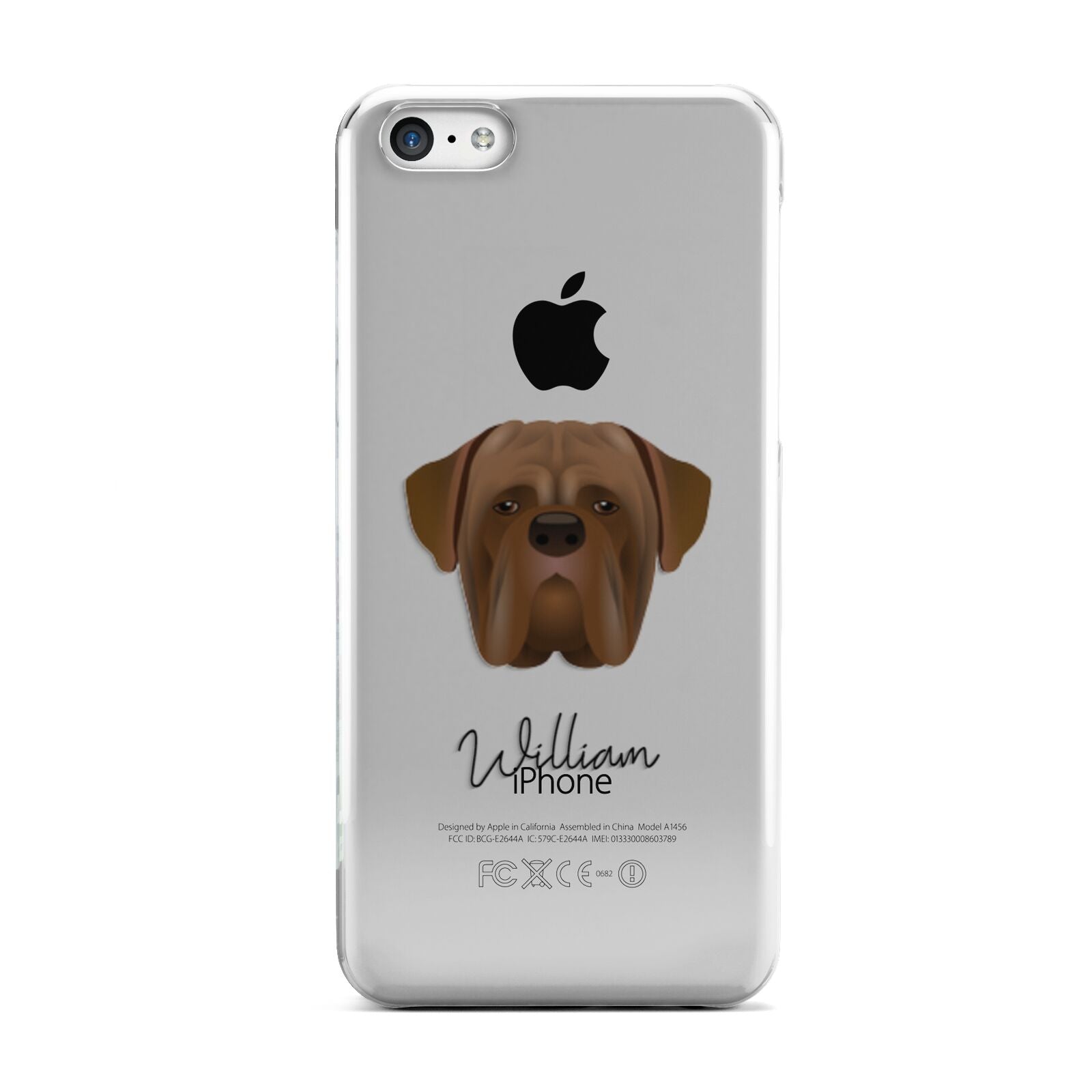 Dogue de Bordeaux Personalised Apple iPhone 5c Case