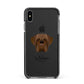 Dogue de Bordeaux Personalised Apple iPhone Xs Max Impact Case Black Edge on Black Phone