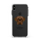 Dogue de Bordeaux Personalised Apple iPhone Xs Max Impact Case White Edge on Black Phone