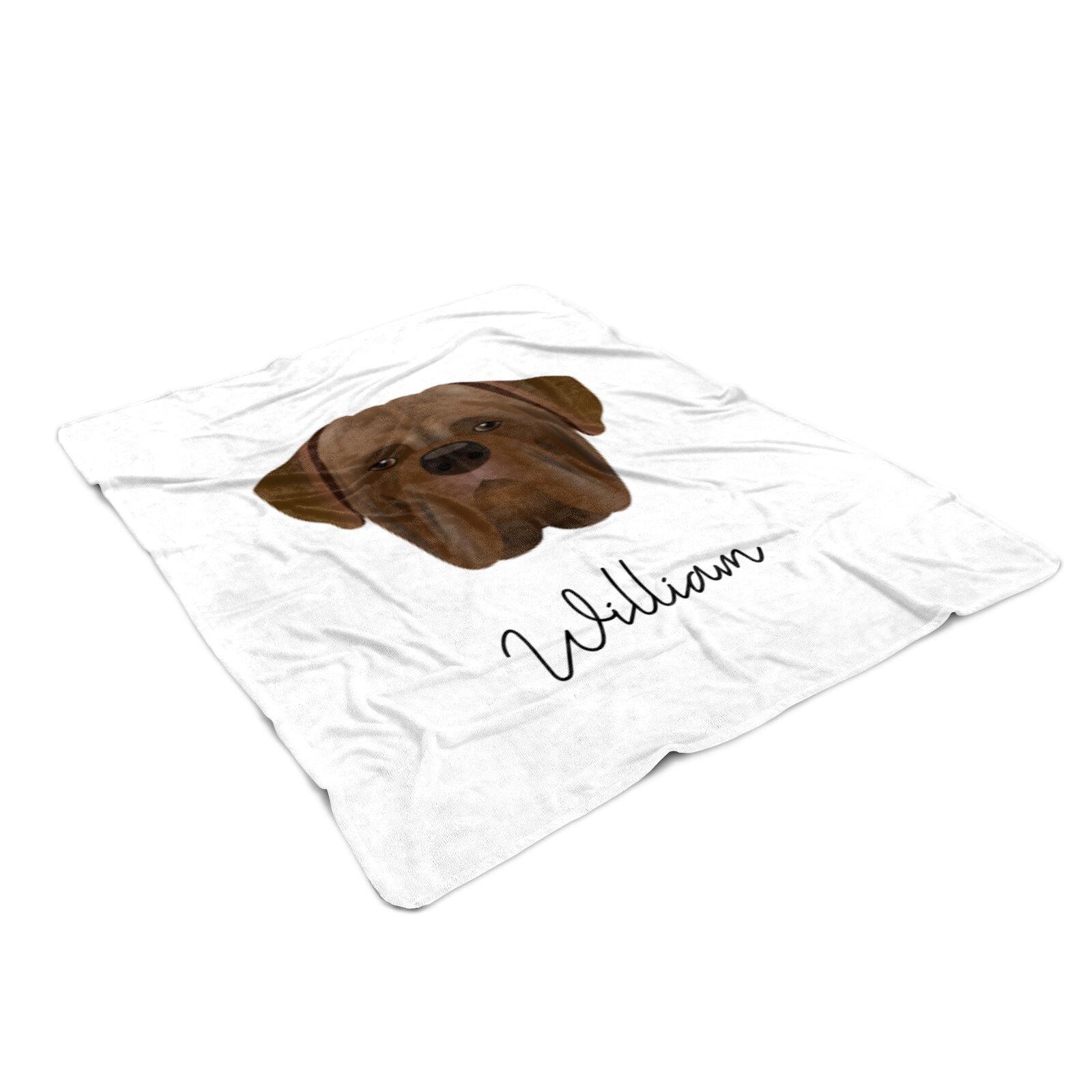 Dogue de Bordeaux Personalised Medium Fleece Blankets