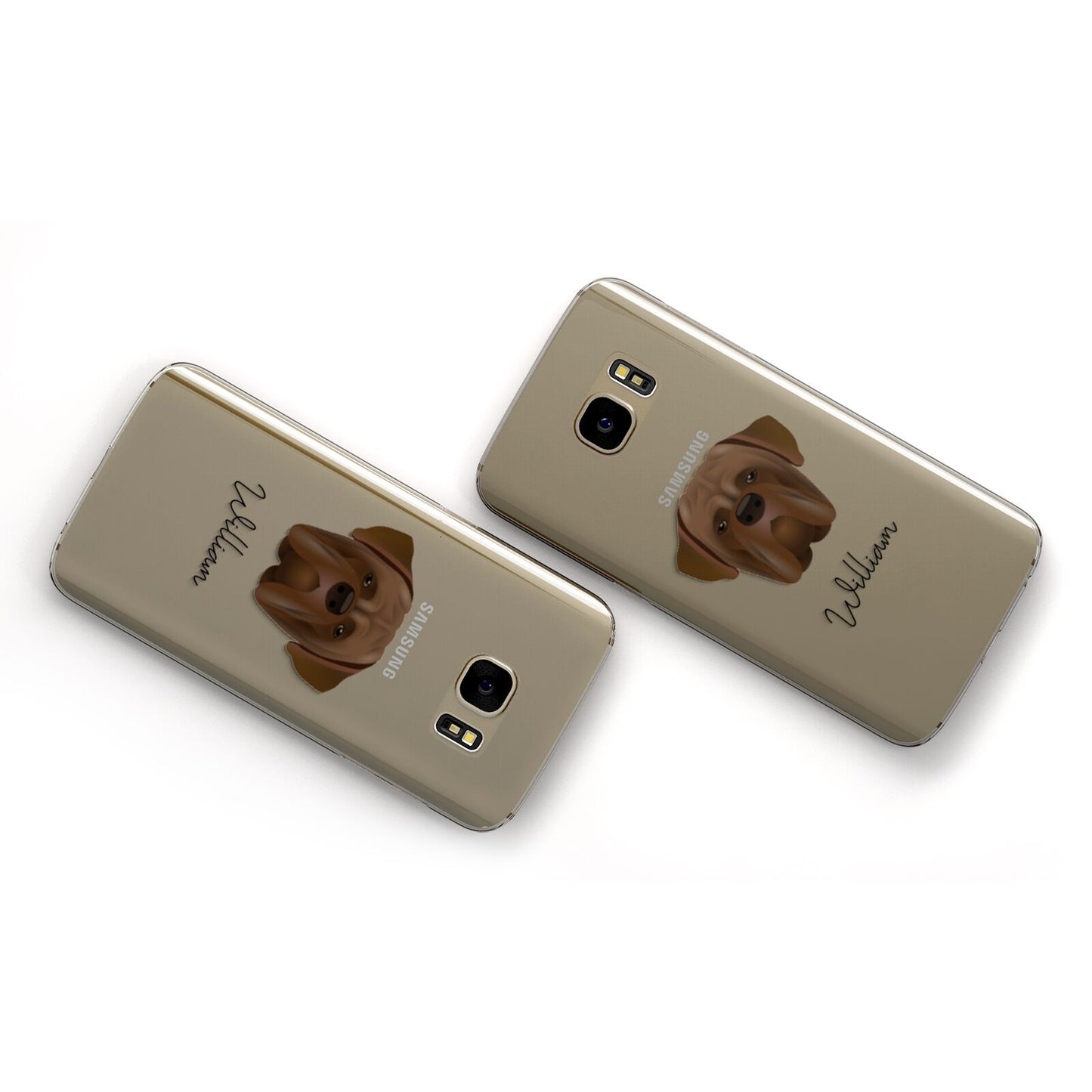 Dogue de Bordeaux Personalised Samsung Galaxy Case Flat Overview