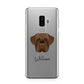 Dogue de Bordeaux Personalised Samsung Galaxy S9 Plus Case on Silver phone