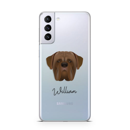Dogue de Bordeaux Personalised Samsung S21 Plus Phone Case