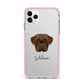 Dogue de Bordeaux Personalised iPhone 11 Pro Max Impact Pink Edge Case