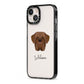 Dogue de Bordeaux Personalised iPhone 13 Black Impact Case Side Angle on Silver phone