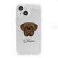 Dogue de Bordeaux Personalised iPhone 13 Mini Clear Bumper Case