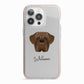 Dogue de Bordeaux Personalised iPhone 13 Pro TPU Impact Case with Pink Edges