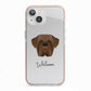 Dogue de Bordeaux Personalised iPhone 13 TPU Impact Case with Pink Edges