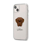 Dogue de Bordeaux Personalised iPhone 14 Plus Clear Tough Case Starlight Angled Image
