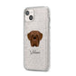 Dogue de Bordeaux Personalised iPhone 14 Plus Glitter Tough Case Starlight Angled Image