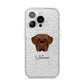 Dogue de Bordeaux Personalised iPhone 14 Pro Glitter Tough Case Silver