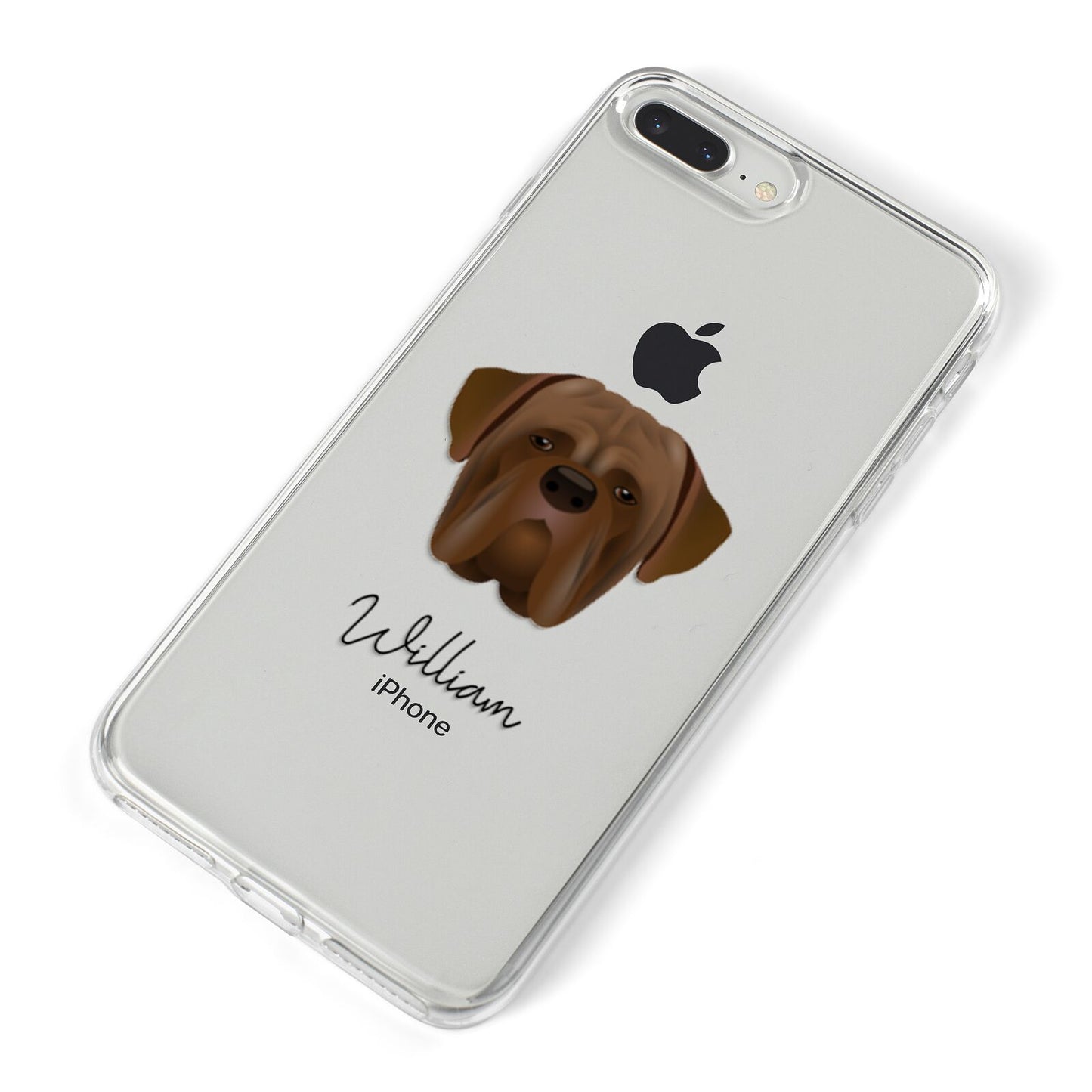 Dogue de Bordeaux Personalised iPhone 8 Plus Bumper Case on Silver iPhone Alternative Image
