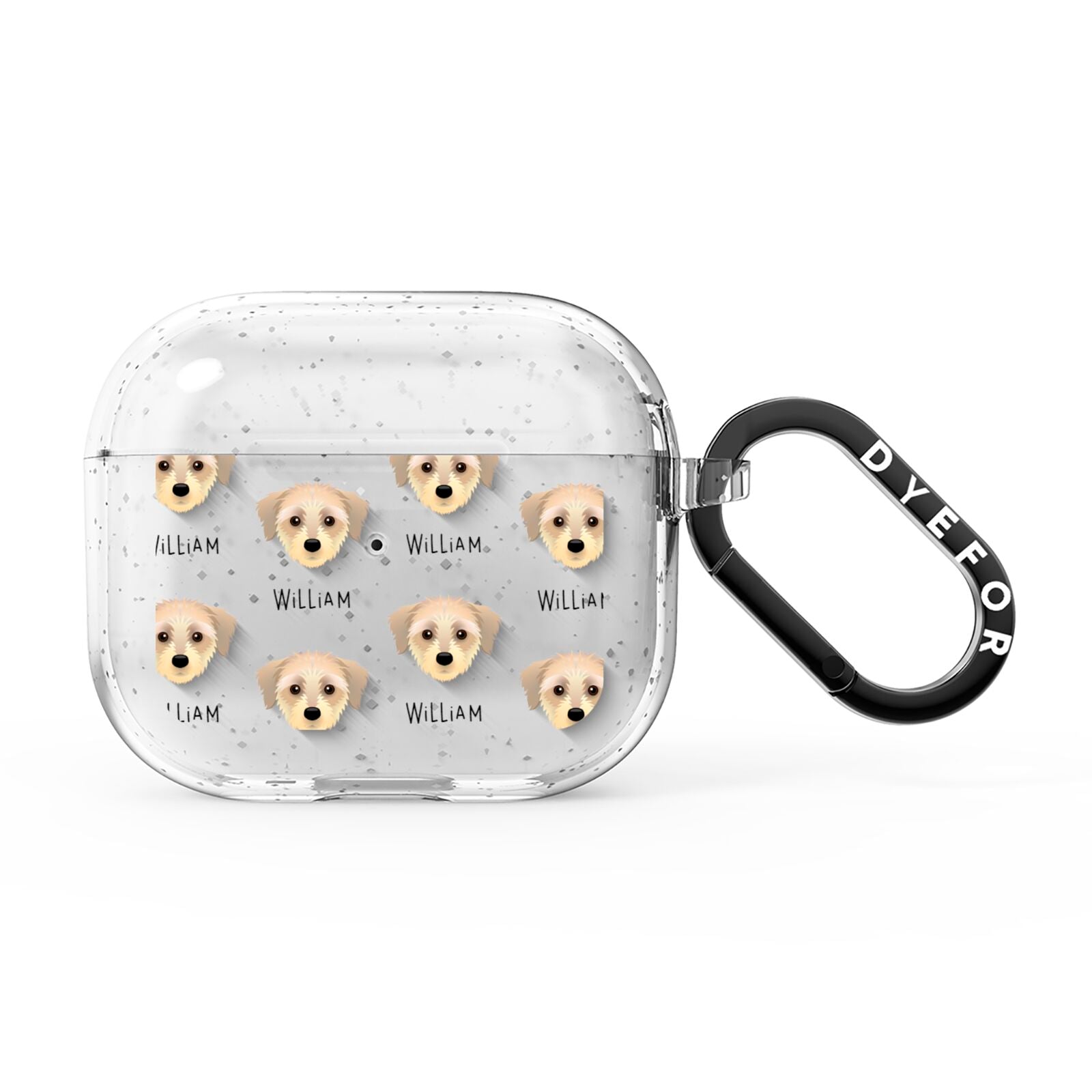 Dorkie Icon with Name AirPods Glitter Case 3rd Gen