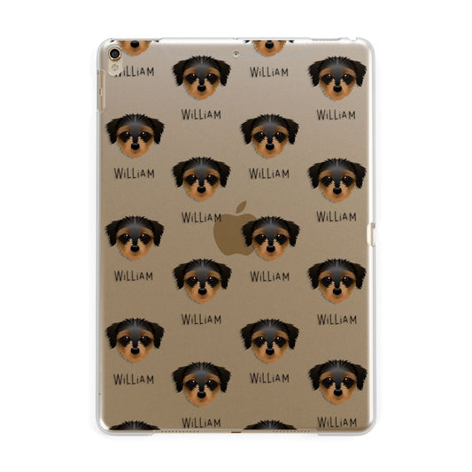 Dorkie Icon with Name Apple iPad Gold Case