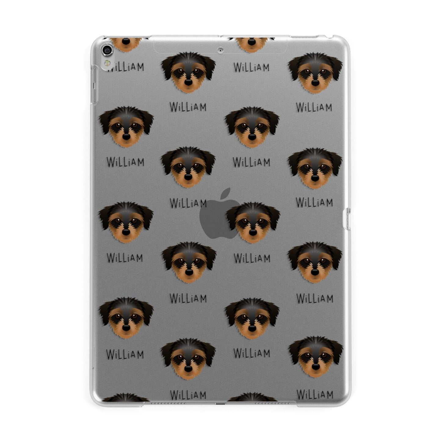 Dorkie Icon with Name Apple iPad Silver Case