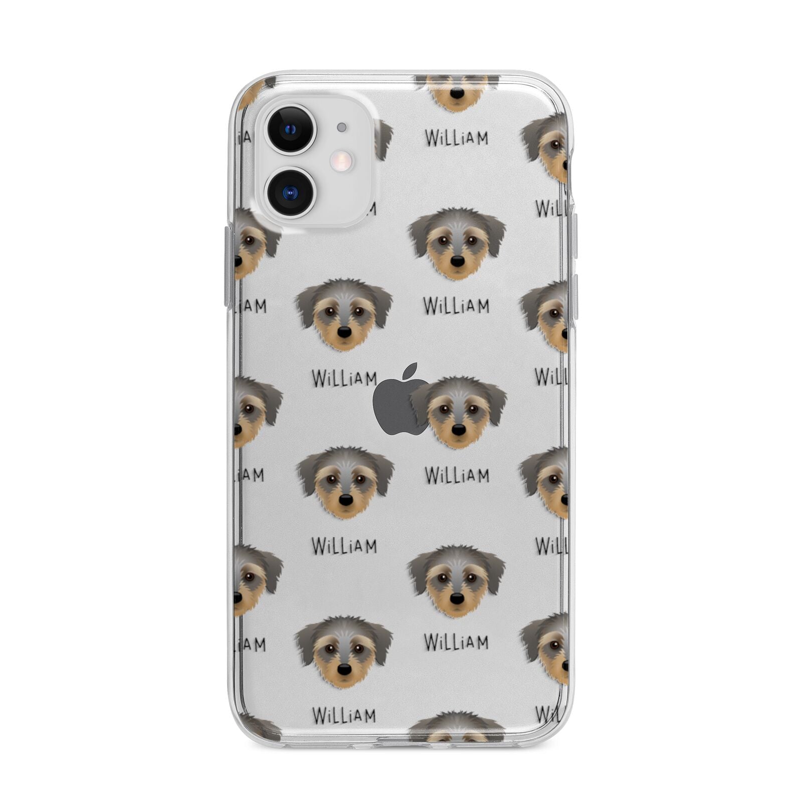Dorkie Icon with Name Apple iPhone 11 in White with Bumper Case