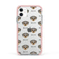 Dorkie Icon with Name Apple iPhone 11 in White with Pink Impact Case