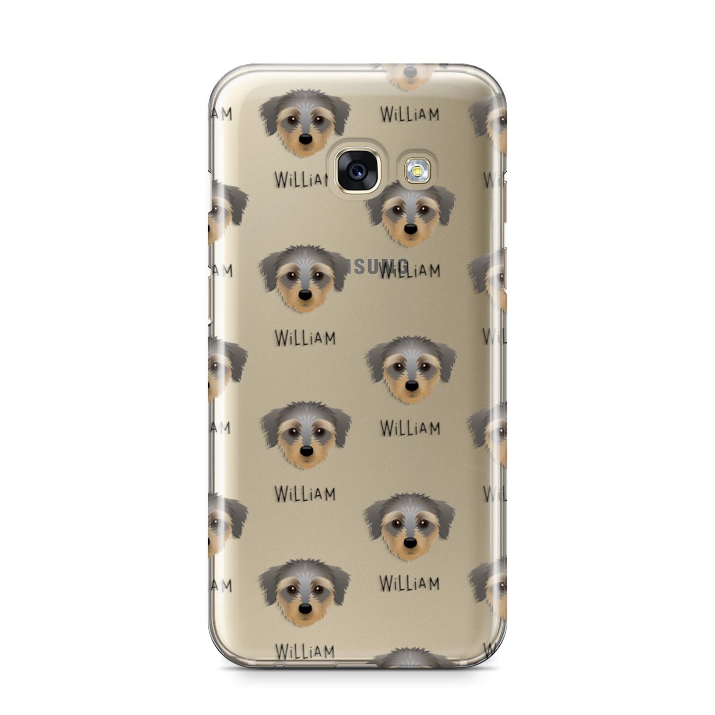 Dorkie Icon with Name Samsung Galaxy A3 2017 Case on gold phone