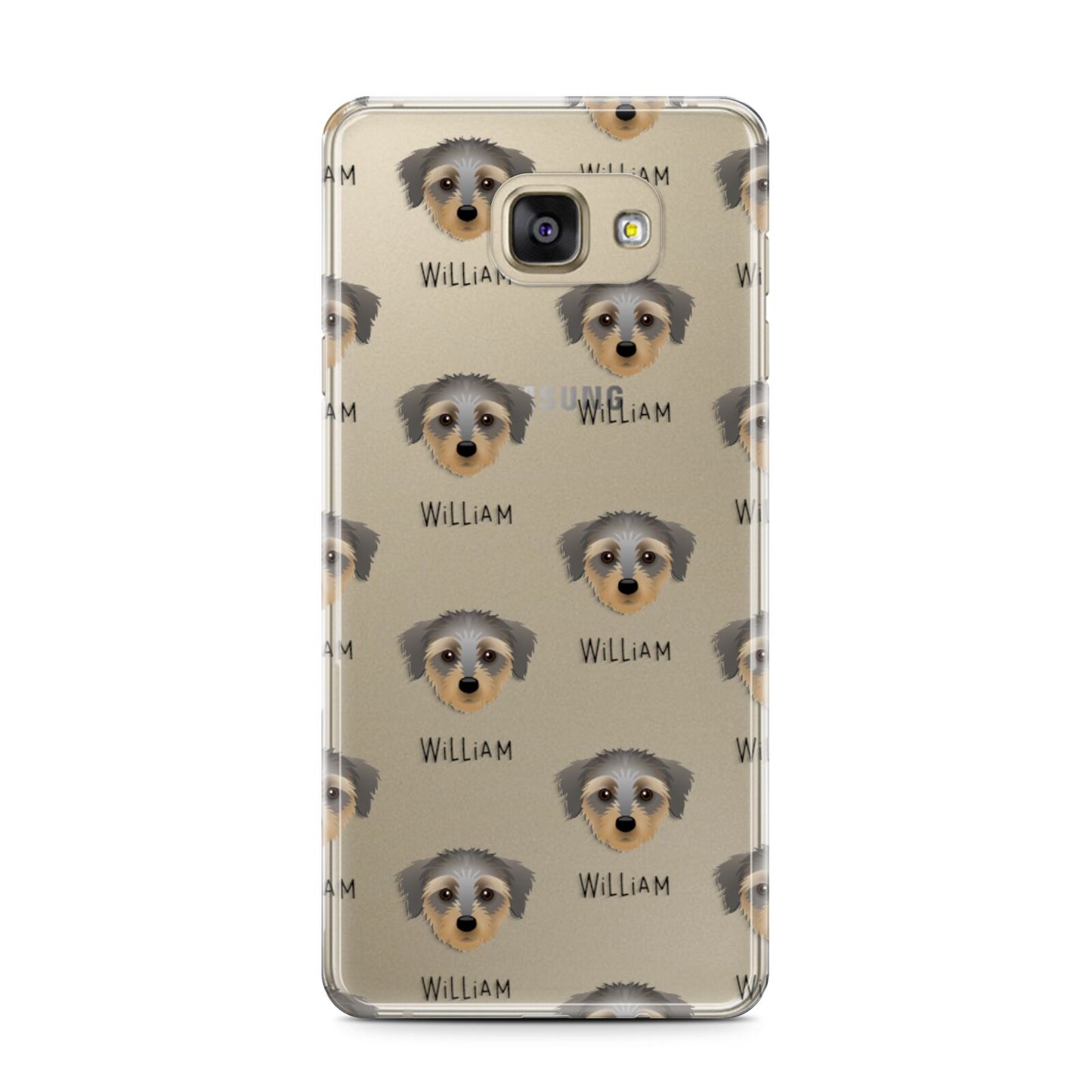 Dorkie Icon with Name Samsung Galaxy A7 2016 Case on gold phone