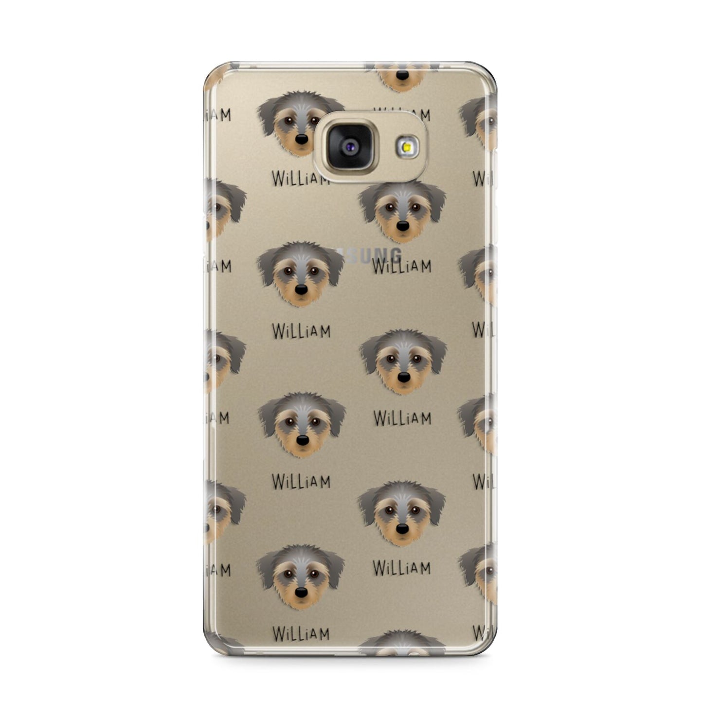 Dorkie Icon with Name Samsung Galaxy A9 2016 Case on gold phone