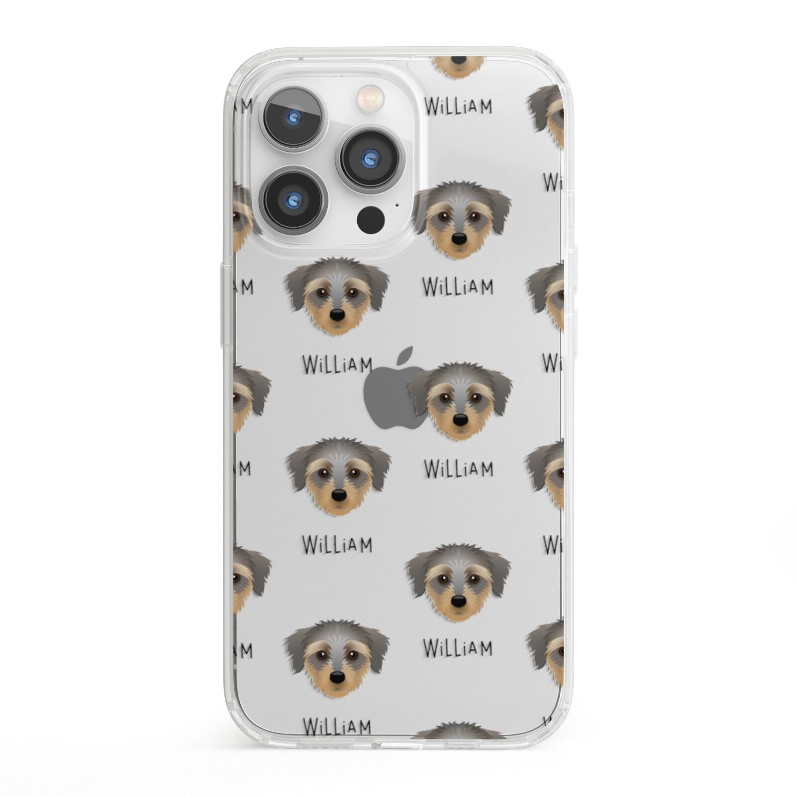 Dorkie Icon with Name iPhone 13 Pro Clear Bumper Case