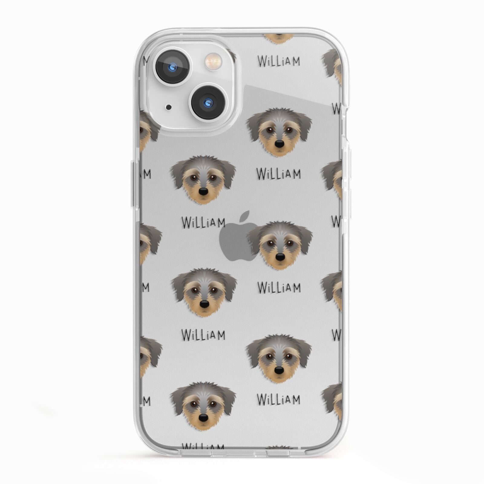 Dorkie Icon with Name iPhone 13 TPU Impact Case with White Edges
