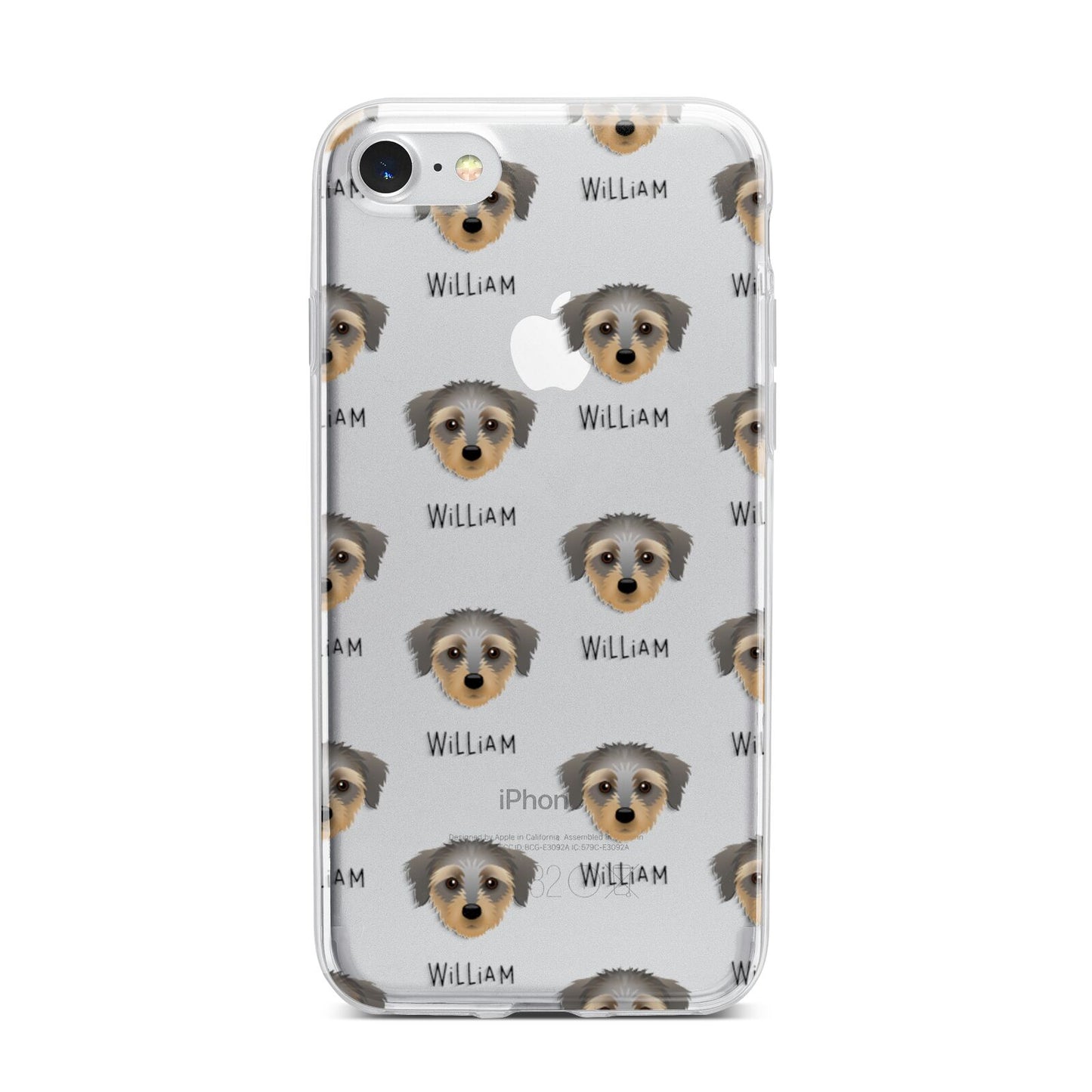 Dorkie Icon with Name iPhone 7 Bumper Case on Silver iPhone