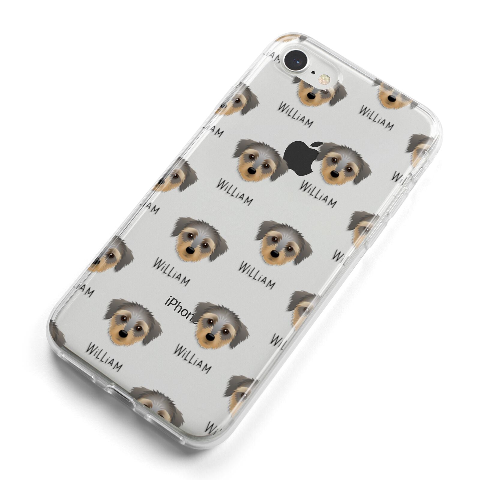 Dorkie Icon with Name iPhone 8 Bumper Case on Silver iPhone Alternative Image