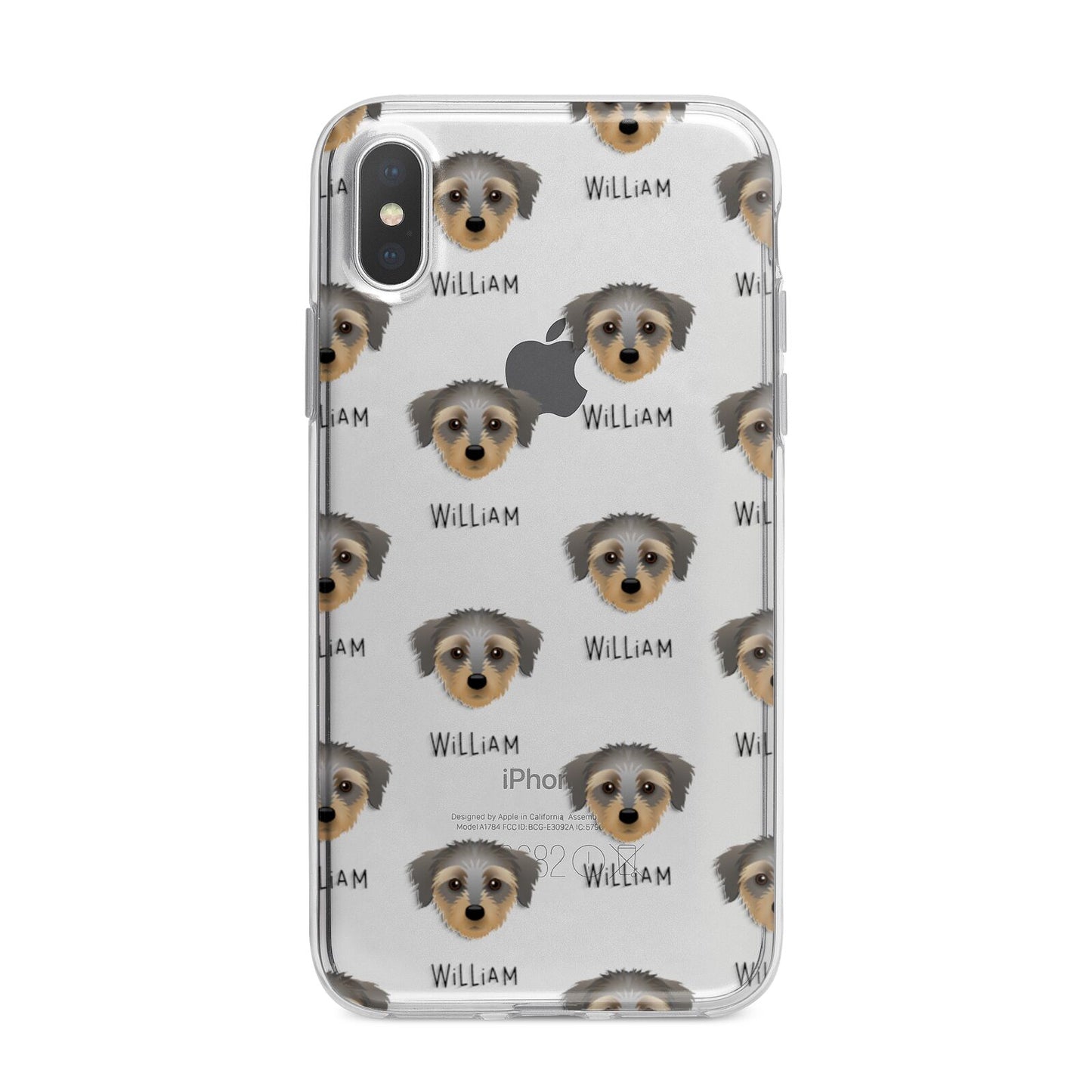 Dorkie Icon with Name iPhone X Bumper Case on Silver iPhone Alternative Image 1