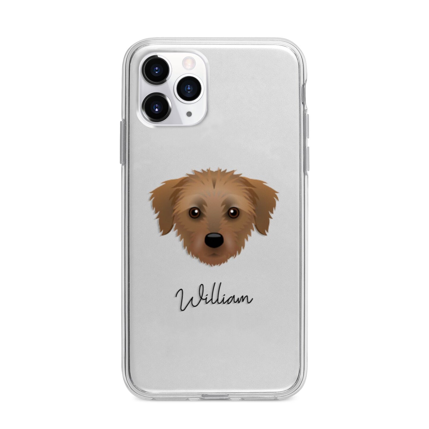 Dorkie Personalised Apple iPhone 11 Pro Max in Silver with Bumper Case