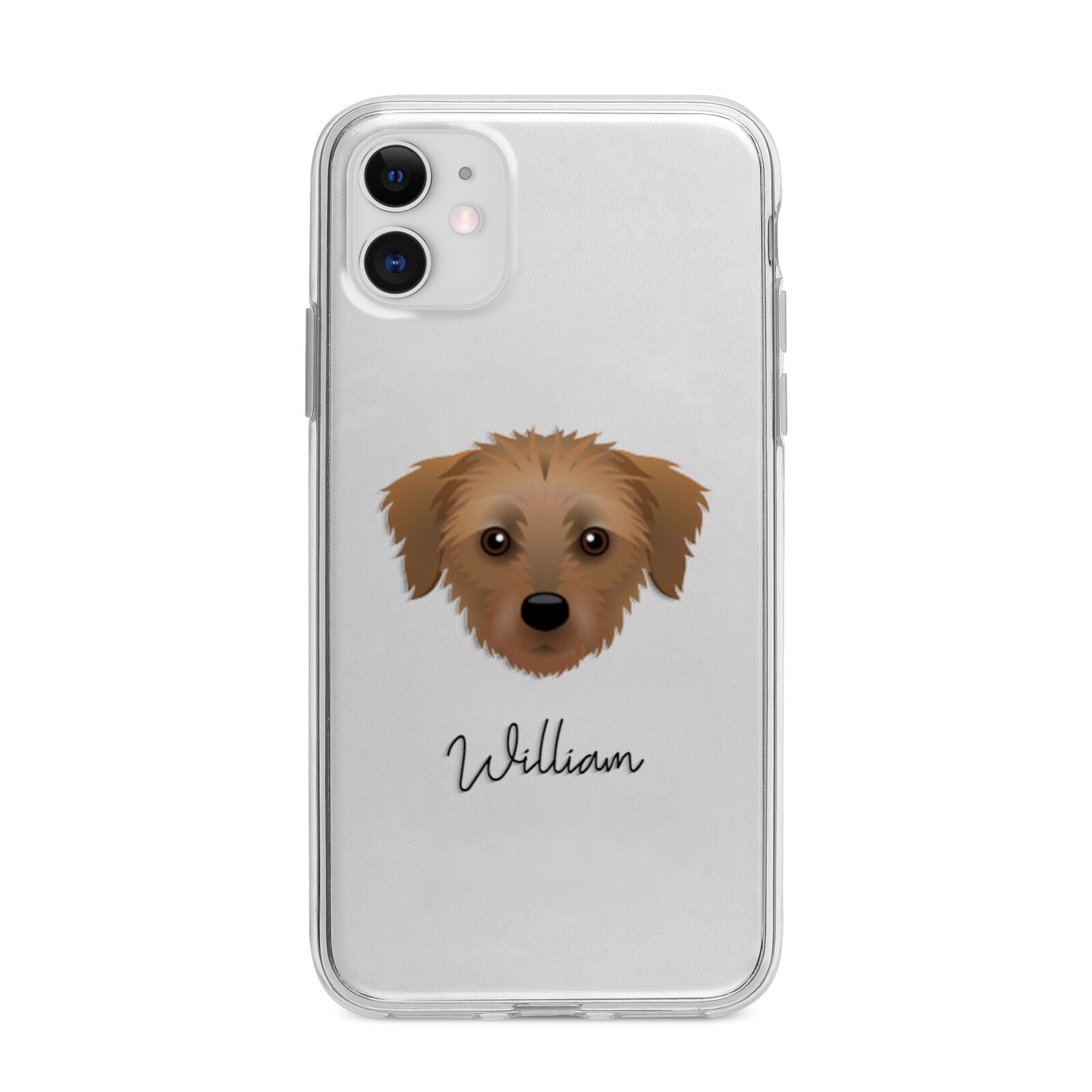 Dorkie Personalised Apple iPhone 11 in White with Bumper Case
