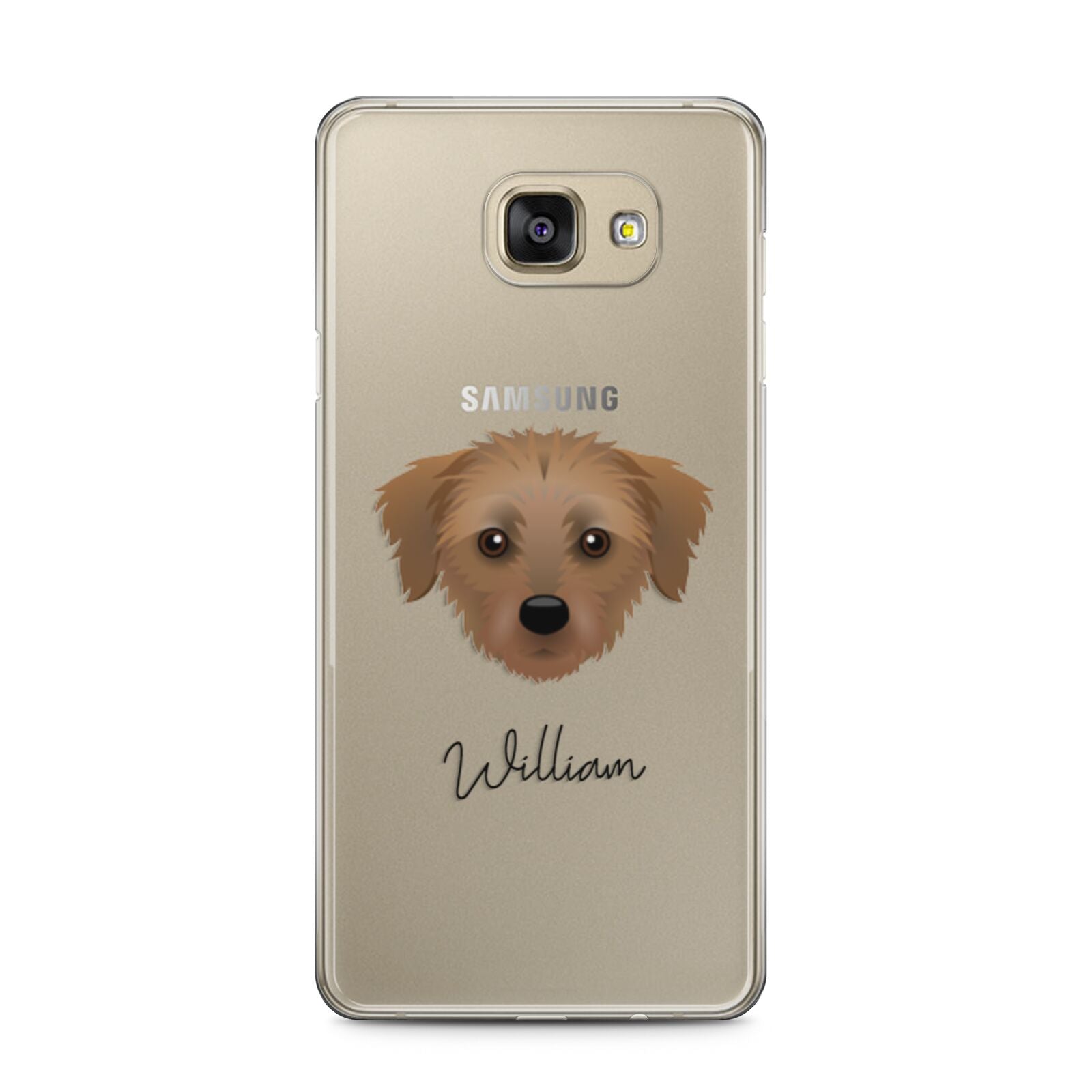 Dorkie Personalised Samsung Galaxy A5 2016 Case on gold phone