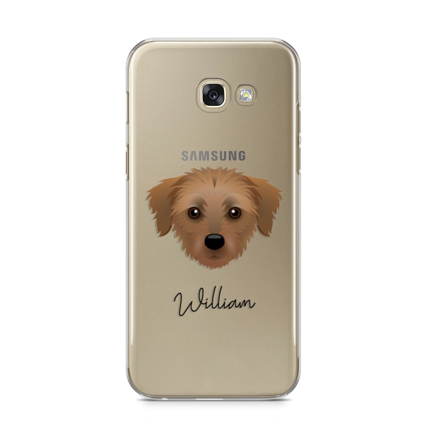 Dorkie Personalised Samsung Galaxy A5 2017 Case on gold phone