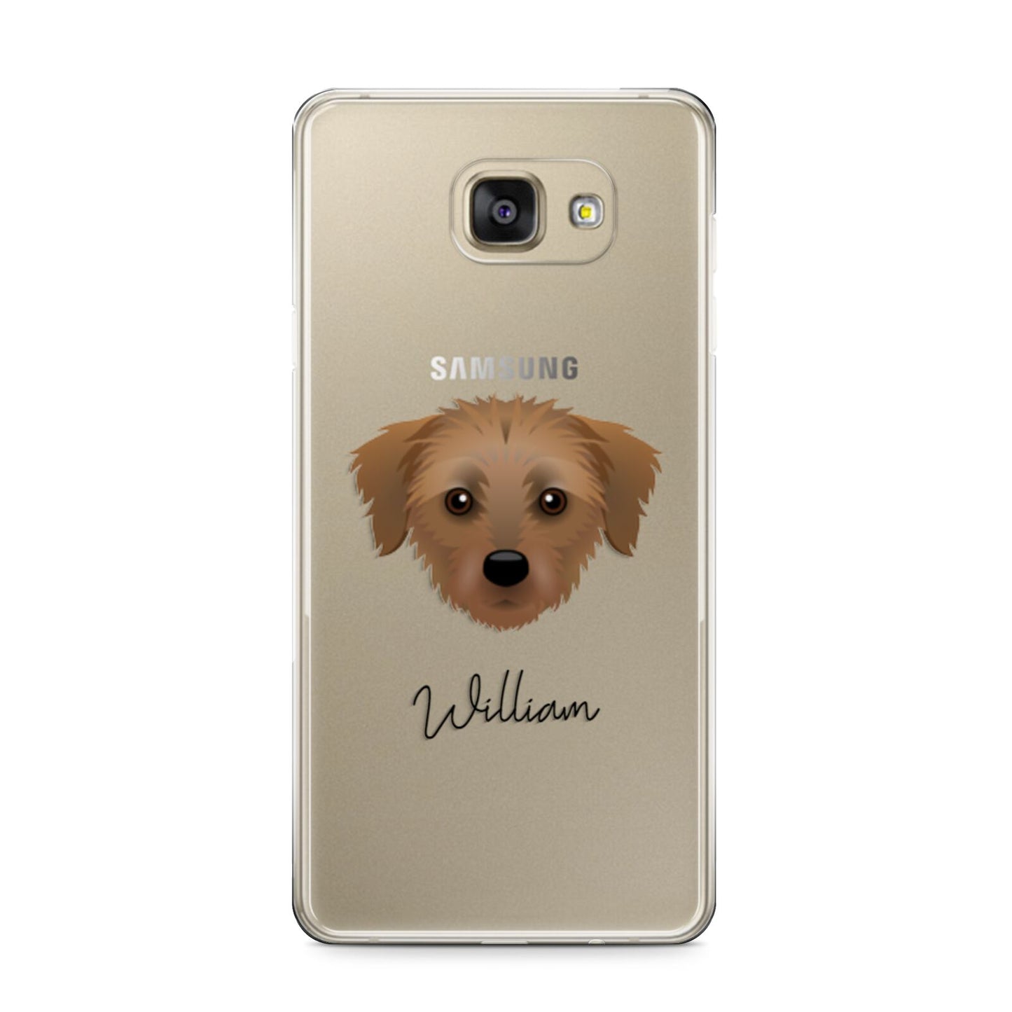 Dorkie Personalised Samsung Galaxy A9 2016 Case on gold phone